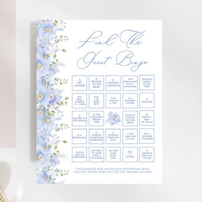 Dusty Blue Floral Vind het gast bingogame (Creator heeft geüpload)