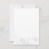 Dusty Blue Floral voordat ik script Vrijgezellenfe Kaart (Achterkant)