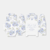 Dusty Blue Floral Vrijgezellenfeest Bedankdoosjes (Uitgevouwen)