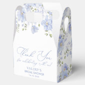 Dusty Blue Floral Vrijgezellenfeest Bedankdoosjes (Geopend)