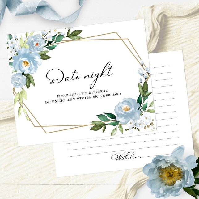 Dusty Blue Floral Vrijgezellenfeest Date Night Car (Creator heeft geüpload)