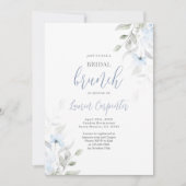 Dusty Blue Floral Vrijgezellenfeest Kaart (Voorkant)