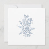 Dusty Blue Floral Vrijgezellenfeest Kaart (Achterkant)