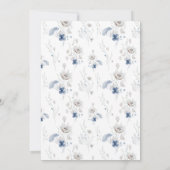 Dusty Blue Floral Vrijgezellenfeest Kaart (Achterkant)