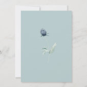 Dusty Blue Floral Vrijgezellenfeest Kaart (Achterkant)