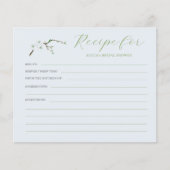 Dusty blue floral vrijgezellenfeest receptkaart (Voorkant)