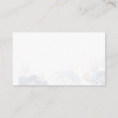 Dusty Blue Floral Vrijgezellenfeest Speciaal Recep Informatiekaartje (Achterkant)