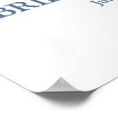 Dusty Blue Floral Vrijgezellenfeest Welkomstbord Poster (Hoek)