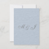 Dusty Blue Floral Waterverf Rehearsal Dinner Kaart (Achterkant)