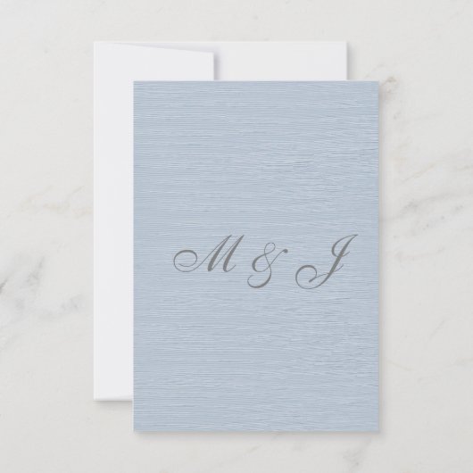 Dusty Blue Floral Waterverf Rehearsal Dinner Kaart (Achterkant)