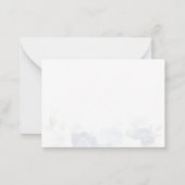 Dusty Blue Floral Waterverf Save the Date Notitiekaartje (Achterkant)
