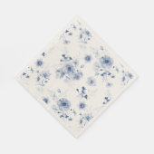 Dusty Blue Floral Waterverf Servet (Hoek)