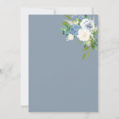 Dusty Blue Floral Waterverf Vrijgezellenfeest Kaart (Achterkant)