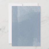 Dusty Blue Floral Waterverf Vrijgezellenfeest Menu Kaart (Achterkant)