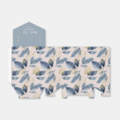 Dusty Blue Floral Waterverf Wedding Bedankdoosjes (Uitgevouwen)