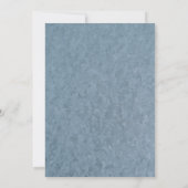 Dusty Blue Floral Waterverf Wedding Kaart (Achterkant)