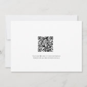 Dusty Blue Floral Waterverf Wedding QR Code Save The Date (Achterkant)