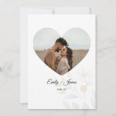 Dusty Blue Floral Waterverf Wedding Save The Date (Achterkant)