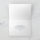 Dusty Blue Floral Wedding Bedankkaart (Binnen)