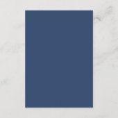 Dusty Blue Floral Wedding Details Card Informatiekaartje (Achterkant)