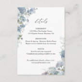 Dusty Blue Floral Wedding Details, Info Informatiekaartje (Voorkant)