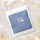 Dusty Blue Floral Wedding Favoriet Bag Bedankzakje (Geknipt)