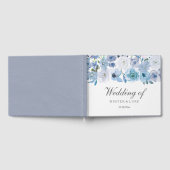 Dusty Blue Floral Wedding Gastenboek (Volledig)