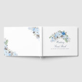Dusty Blue Floral Wedding Gastenboek (Volledig)