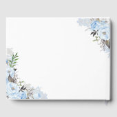 Dusty Blue Floral Wedding Gastenboek (Achterkant)