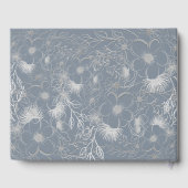 Dusty Blue Floral Wedding Guest Book Gastenboek (Achterkant)