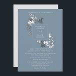 Dusty Blue Floral Wedding Invitation Kaart<br><div class="desc">Wild Bouquet Lijst Wedding Invitation is eenvoudig, romantisch en chique. Mooie hand Geïllustreerde botanicals en bloemen omringen de namen van het paar en maken een elegante uitspraak. Deze uitnodiging is geweldig voor de lente of zomer, outdoor of tuin evenementen. Personaliseer met uw informatie van boven naar beneden. Als u hulp...</div>