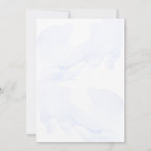 Dusty Blue Floral Wedding Invitation Kaart (Achterkant)