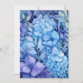 Dusty Blue Floral Wedding Kaart (Achterkant)