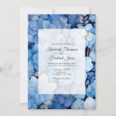 Dusty Blue Floral Wedding Kaart (Voorkant)