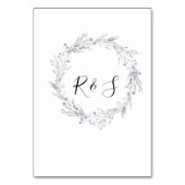 Dusty Blue Floral Wedding Kaart (Achterkant)