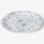 Dusty Blue Floral Wedding Papieren Bordje (Gekanteld)