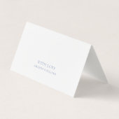 Dusty Blue Floral Wedding Place Card Kaart (Achterkant)