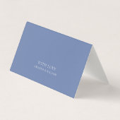 Dusty Blue Floral Wedding Place Card Kaart (Achterkant)
