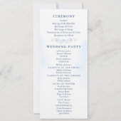 Dusty Blue Floral Wedding Program Fan (Achterkant)