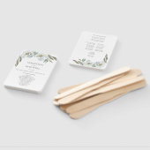 Dusty Blue Floral Wedding Programme Fan Handwaaier (Niet-gemonteerd)