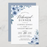 Dusty Blue Floral Wedding Rehearsal Dinner Kaart<br><div class="desc">Creëer de perfecte repetitie met deze sjabloon "Beauful Boho Dusty Blue Floral Invitation". Het is gemakkelijk aan te passen om uw trouwkleuren, stijlen en thema aan te passen. Voor verdere aanpassing, te klikken gelieve de "pas verder"verbinding aan en ons ontwerphulpmiddel te gebruiken om deze sjabloon te wijzigen. Neem contact met...</div>