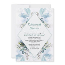 Dusty Blue Floral Wedding Repetitie Diner