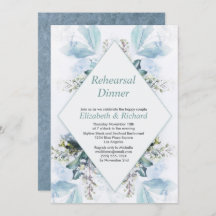 Dusty Blue Floral Wedding Repetitie Diner