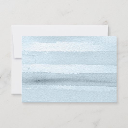 Dusty Blue Floral Wedding Response Kaart (Achterkant)