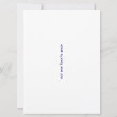 Dusty Blue Floral Wedding RSVP Card | Botanical (Achterkant)