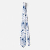 Dusty Blue Floral Wedding Stropdas (Voorkant)