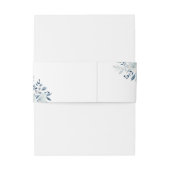 Dusty Blue Floral Wedding Uitnodigingen Wikkel (Achterkant Voorbeeld)