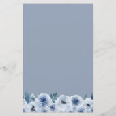 Dusty Blue Floral Wedding Vrijgezellenfeest Shoe G Flyer (Achterkant)