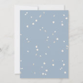 Dusty Blue  Floral White Blossom Wedding Kaart (Achterkant)