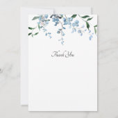 Dusty Blue Floral Wisteria Vrijgezellenfeest Kaart (Achterkant)